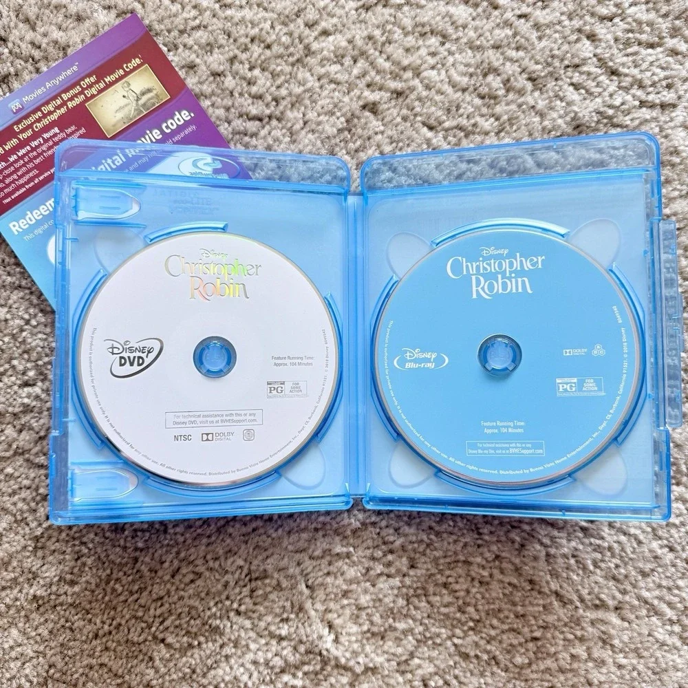 Christopher Robin Blu-ray/DVD/Digital 2018 2-Disc Slipcover Disney Ewan McGregor - Picture 6 of 8